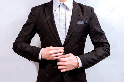 商务人士西装人士双手整理衣服手势高清摄影大图 千库网
