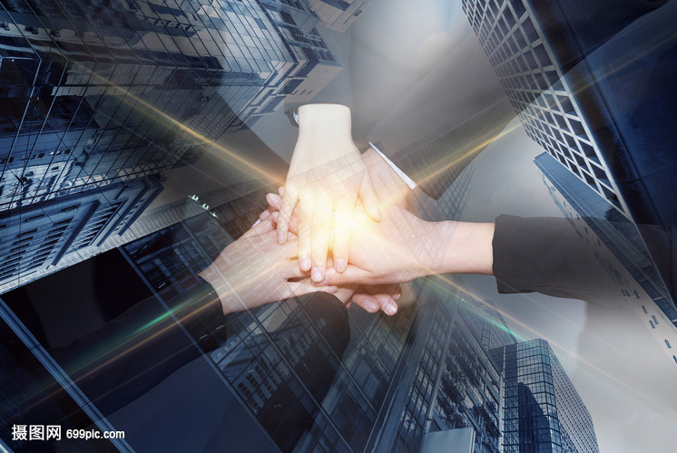 科技感金融经济商务科技合作素材海报背景